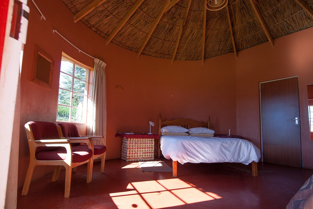 Malealea Lodge accommodation basic authentic rondavel pony Lesotho trek horse basotho cultural room