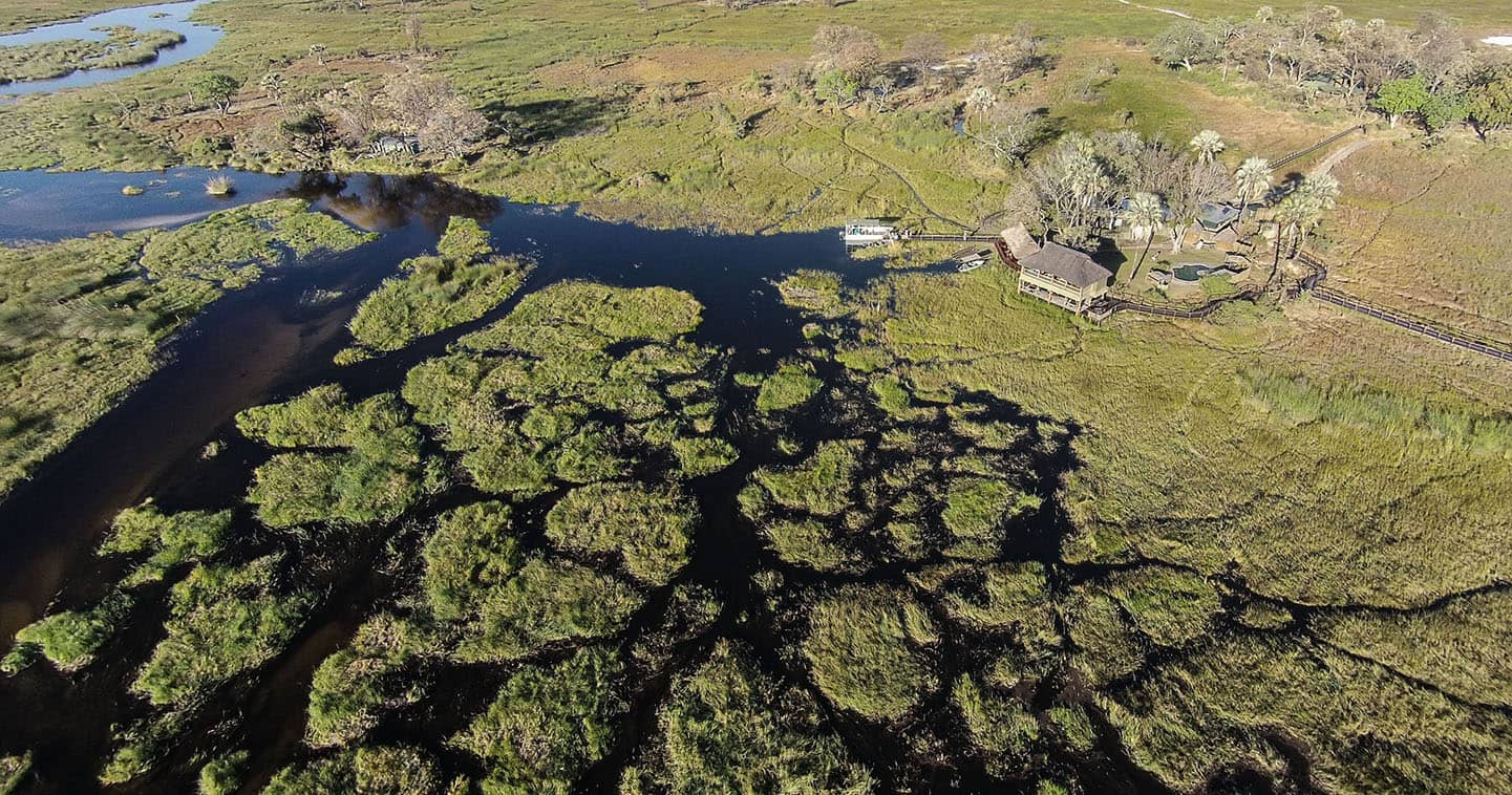 luxury-lodge-okavango-botswana gunns-camp okavango moremi wildlife vintage