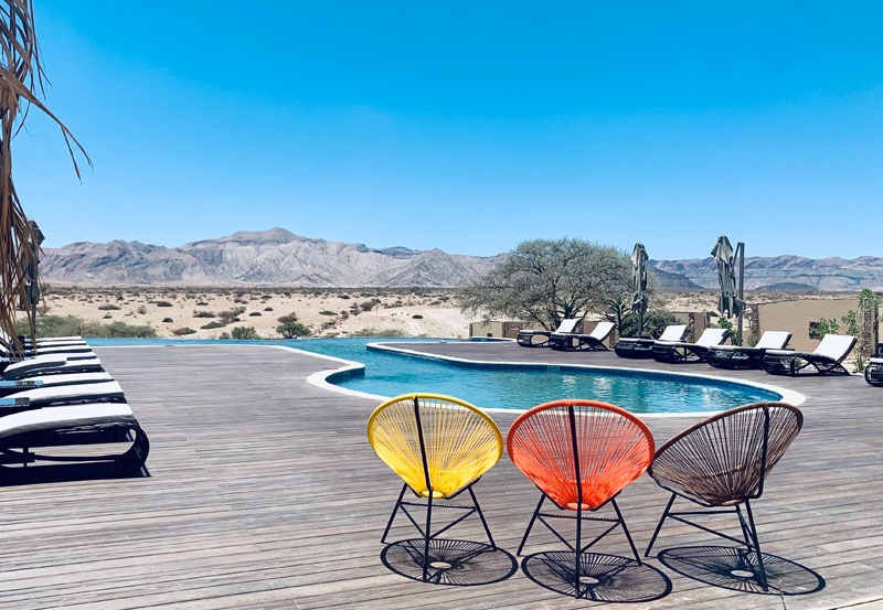Agama Lodge Namibia Solitaire Dunes Sesriem Canyon Namib Naukluft Park Deadvlei comfort accommodation Desert stillness pool view