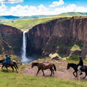 A guided pony trek where you get to see a Basotho Blanket Ceremony